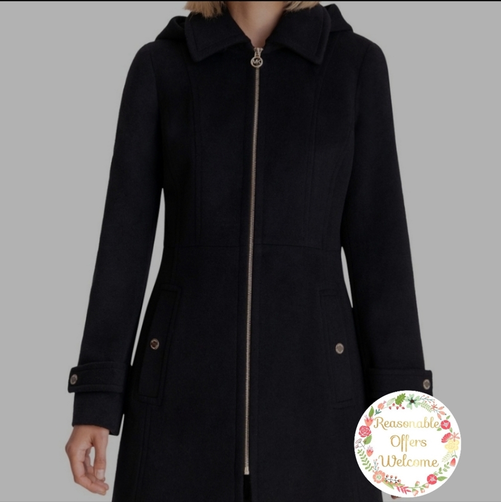 Michael Kors Hooded Wool Coat